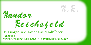 nandor reichsfeld business card